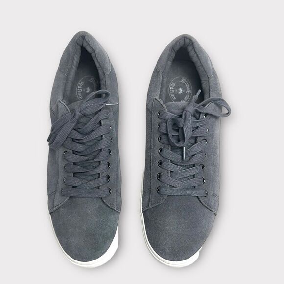 Brooks Brothers Red Fleece Gray Leather Suede  Lace Up Sneakers size 11 - Picture 8 of 13